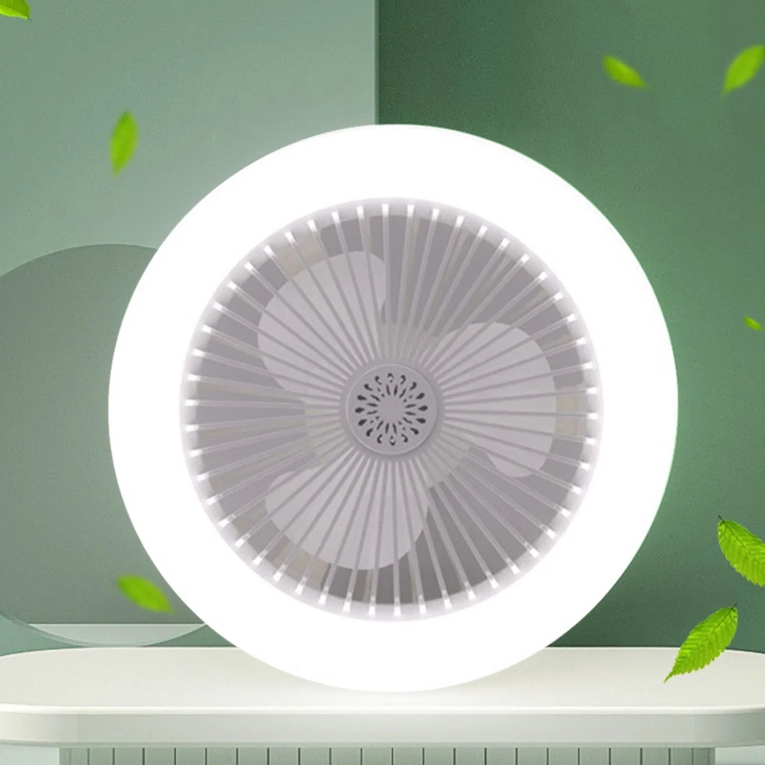 Ventilador con bombilla LED