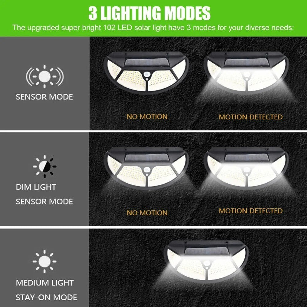 Luz solar 102 luces LED