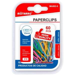 Clips de colores 60 piezas