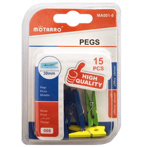 Clips de madera 15 piezas