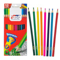 Crayones de madera 12 colores largos