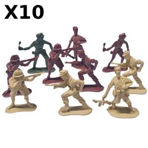 Juguete de tropa militar 10 piezas
