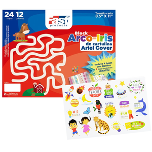 Block carta de 24 hojas carta + stickers