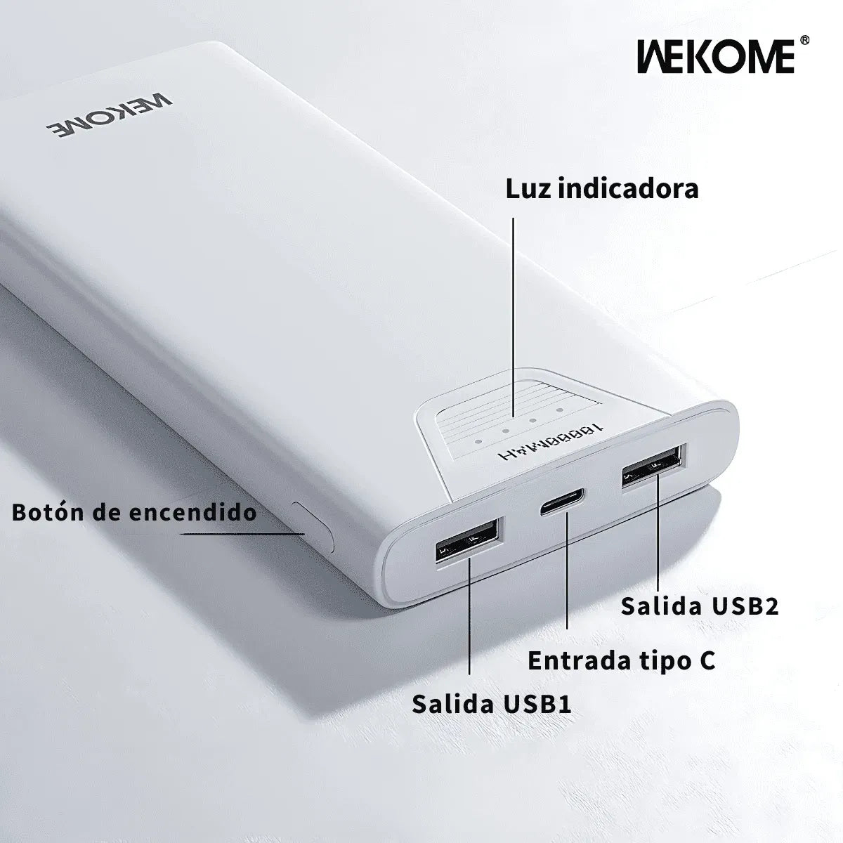 Power Bank 10000 mah USB+TIPO C