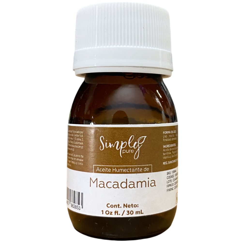 Aceite humectante de macadamia 1oz