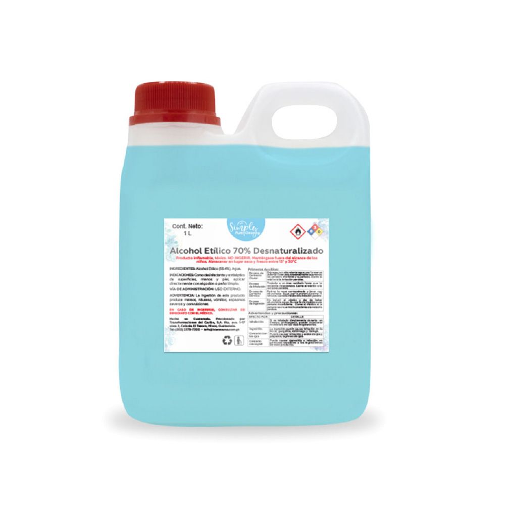 Alcohol etilico 70% 1000ml