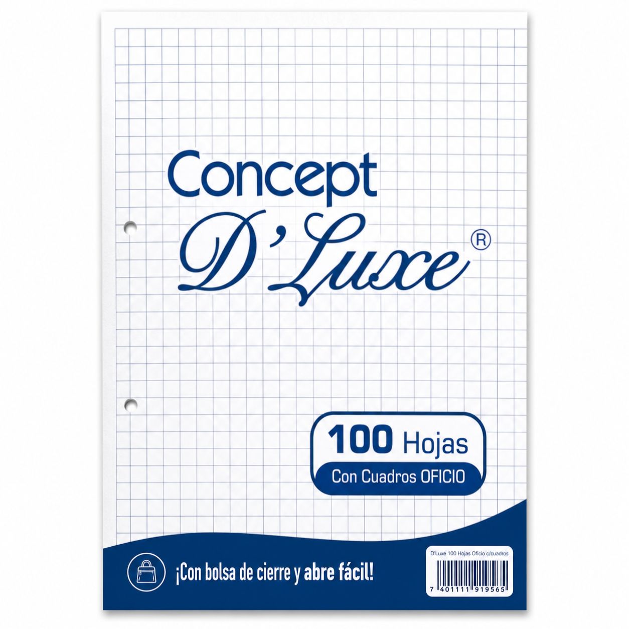 Papel bond 100 hojas cuadricula oficio