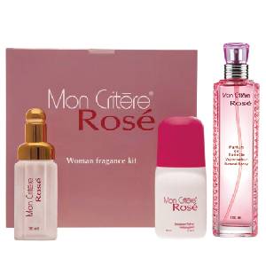 Estuche mon criter rose 3 piezas