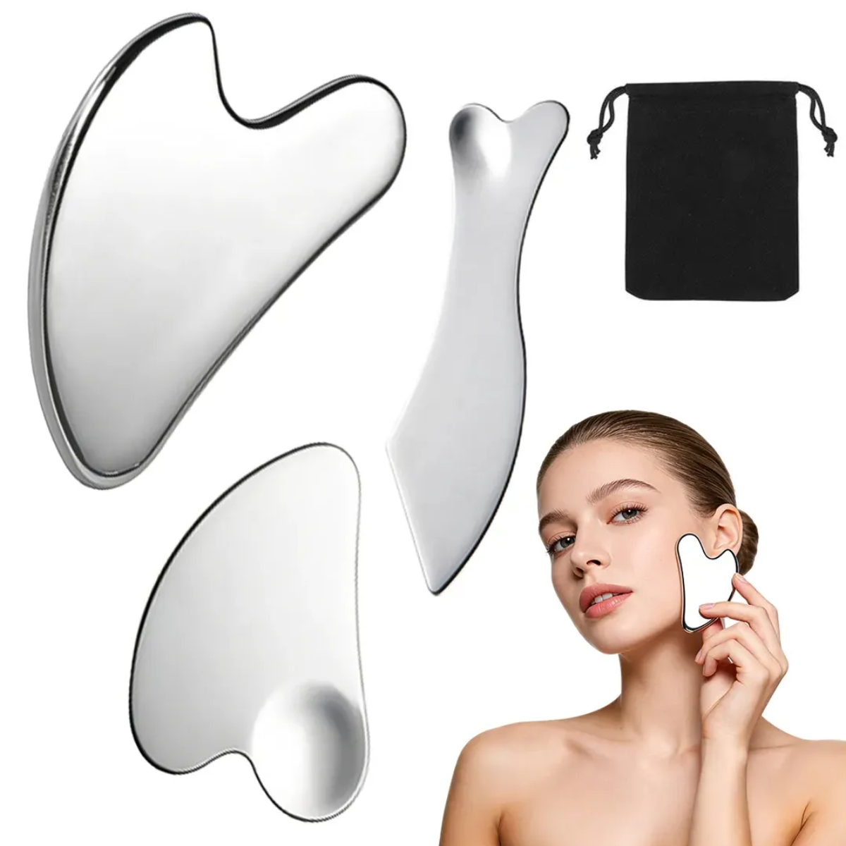 Set de 4 piezas para masaje facial