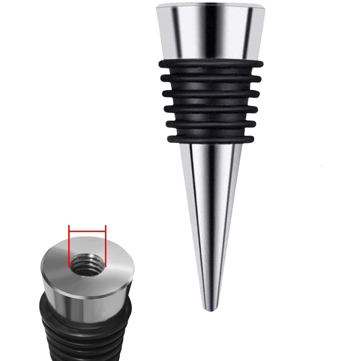 Set de 2 tapones para botella de vino