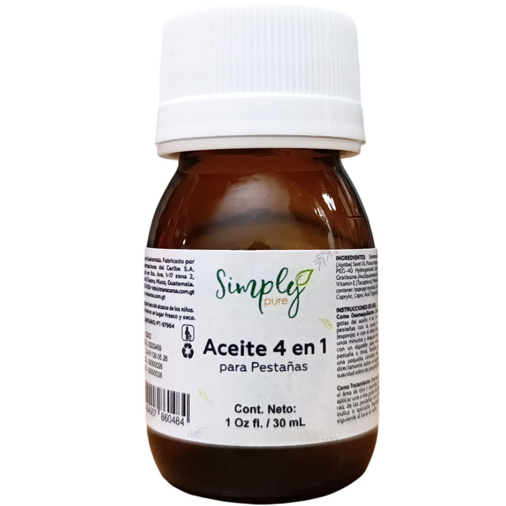 Aceite 4 en 1 pestañas 30ml