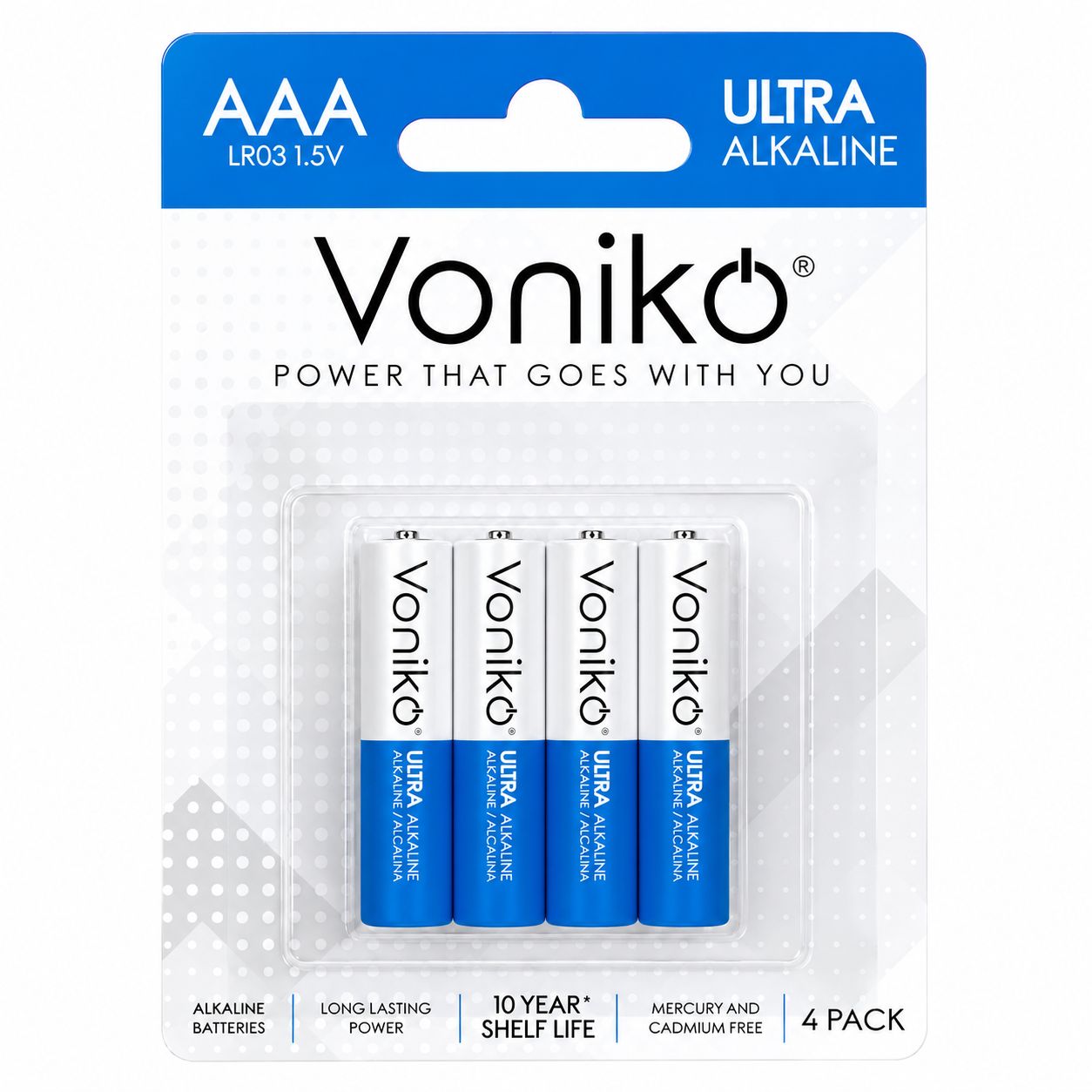 Bateria ultra alcalina larga duracion AAA x4