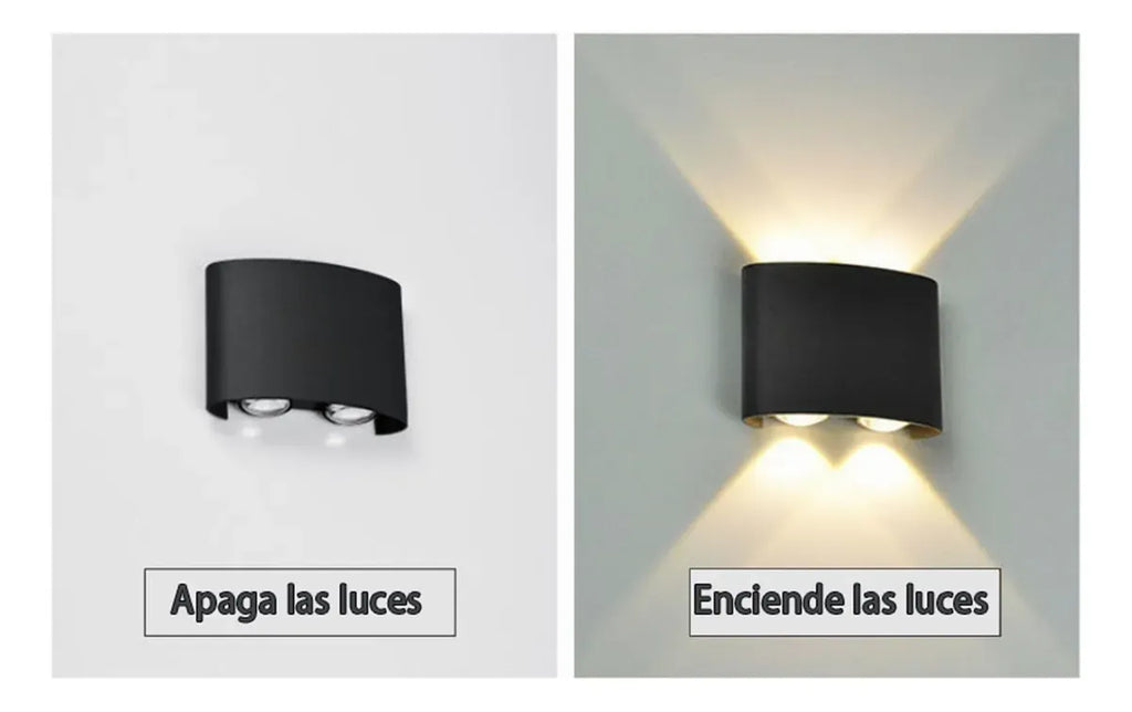 Luz solar LED para pared blanca
