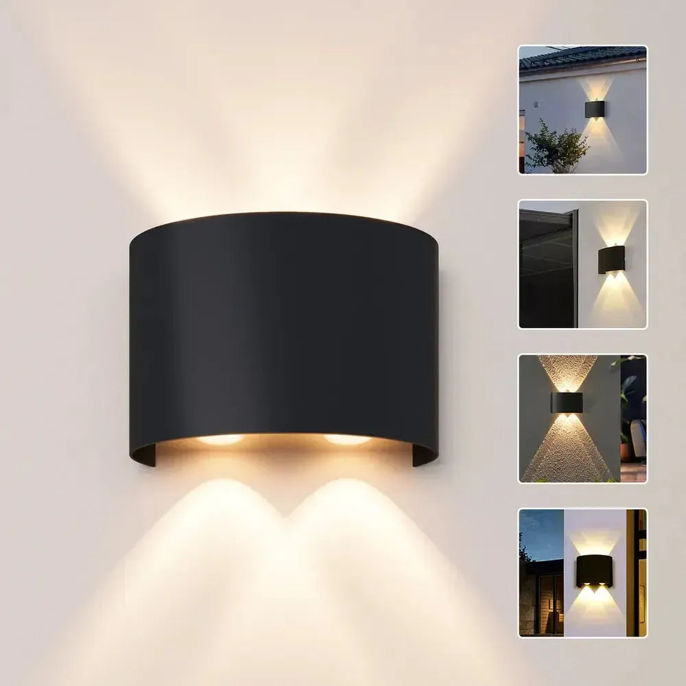 Luz solar LED para pared blanca