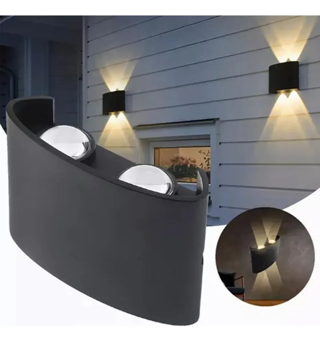 Luz solar LED para pared blanca