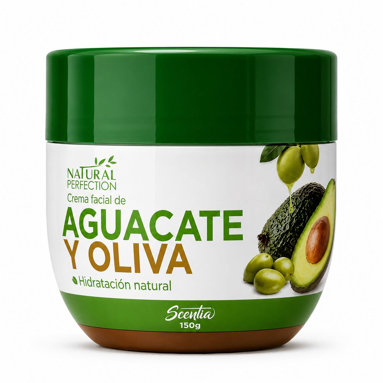 Crema facial de aguacate y oliva 150g