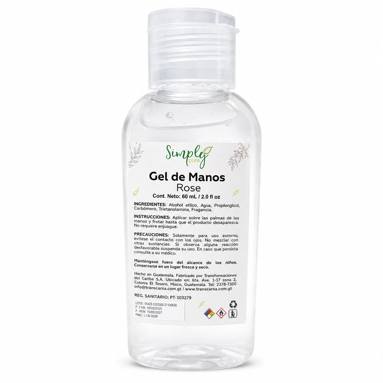 Gel de manos portatil 60ml