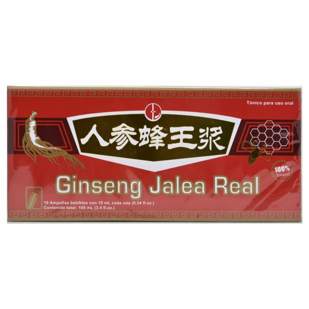 Ginseng + jalea real 10 ampollas orales