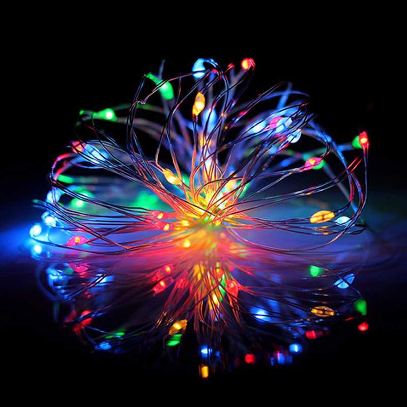 Luces LED alambre 10 metros colores