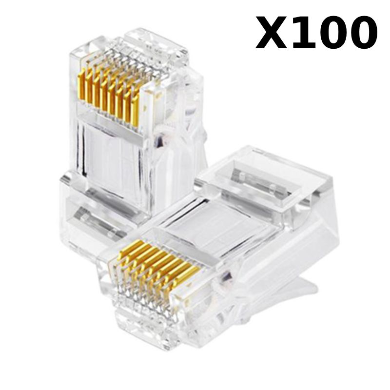 Conector Rj45 100 piezas Cat6a