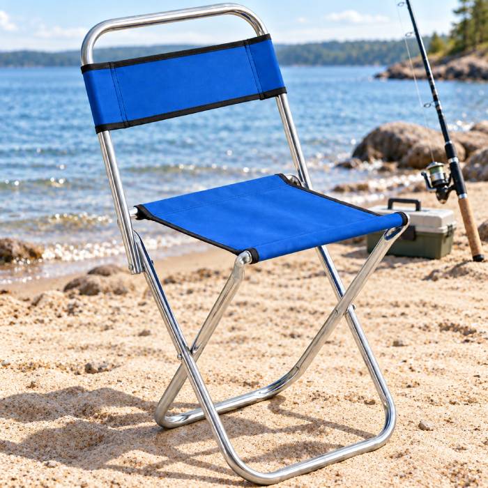 Silla plegable de metal