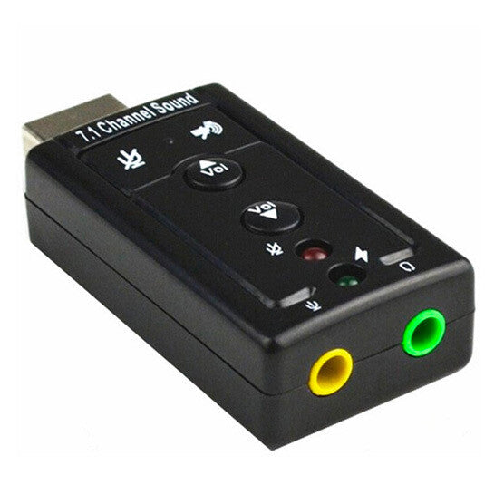 Adaptador USB 7.1 a 2 plug