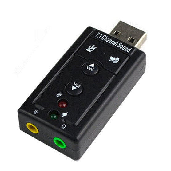 Adaptador USB 7.1 a 2 plug