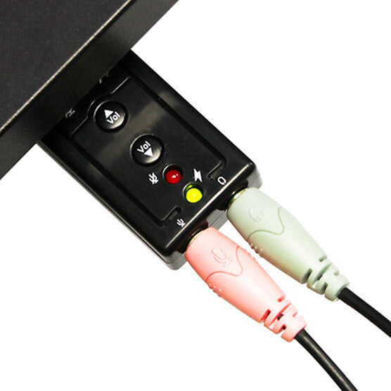 Adaptador USB 7.1 a 2 plug