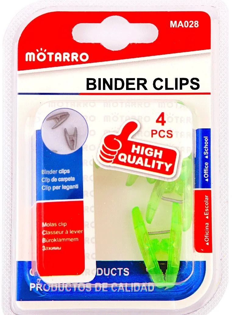 Clip para carpetas 4 unidades