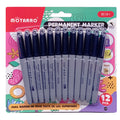 Marcadores permanentes negros x12