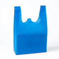 Bolsa de tela reusable mediana azul