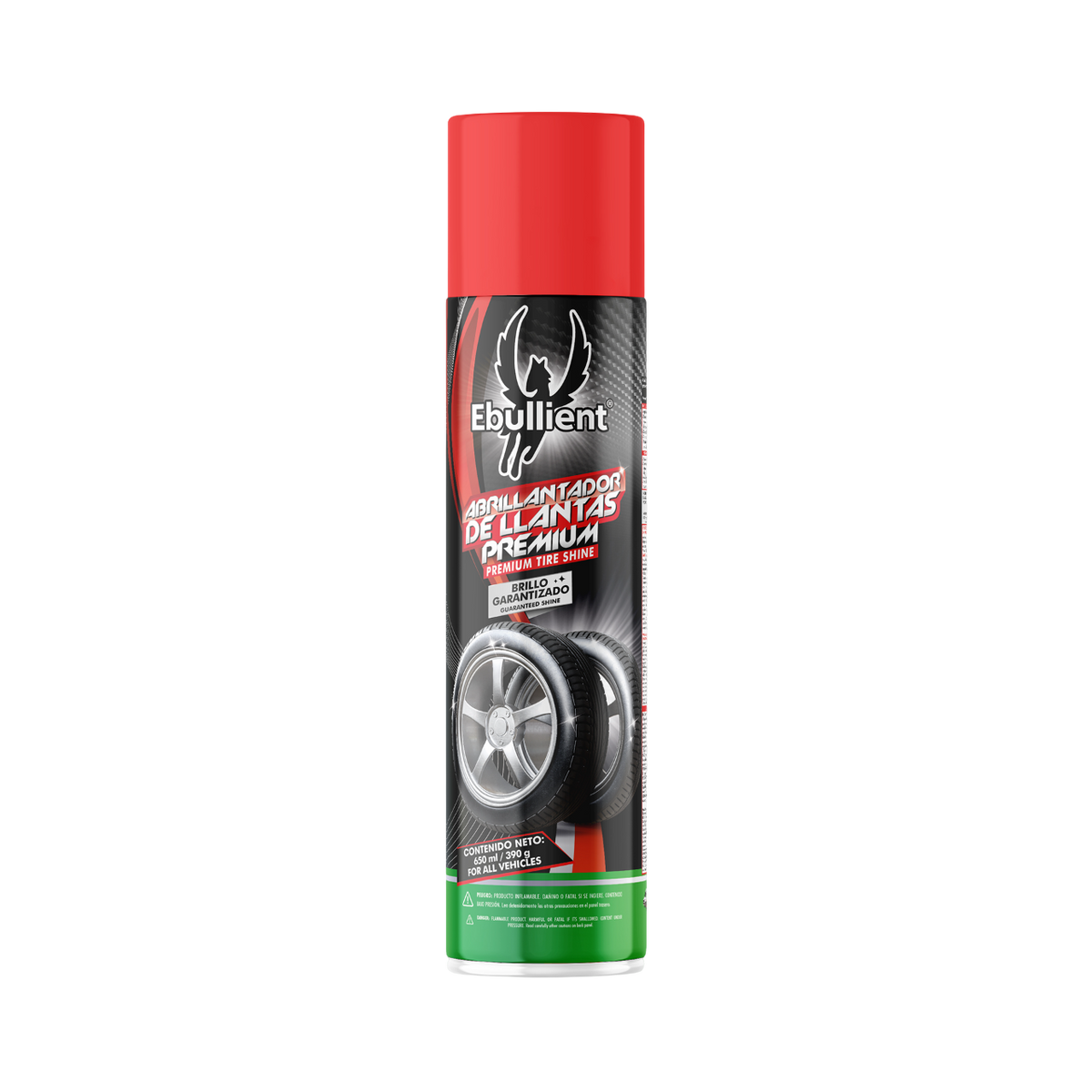 Spray abrillantador de llantas premium