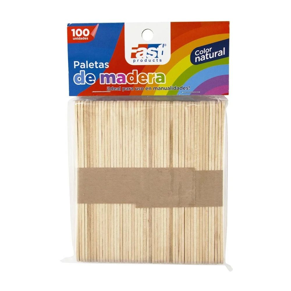 Paletas de madera natural 50 unidades