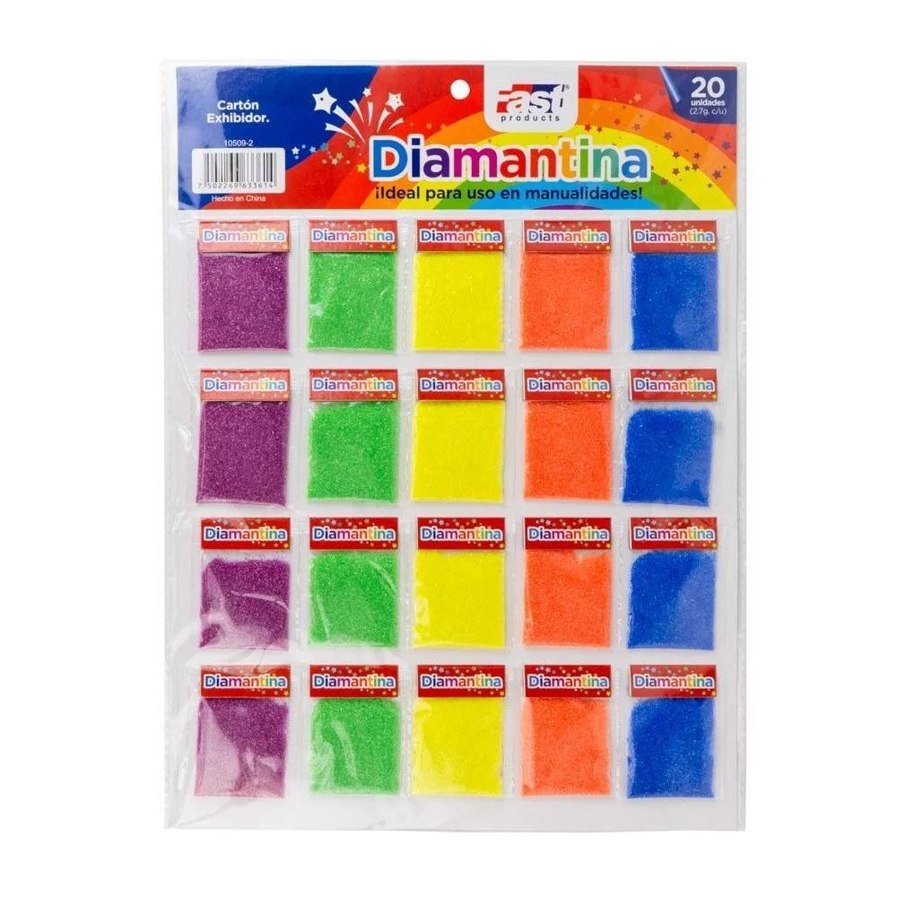 Diamantina metalica 20 bolsas 2.7g