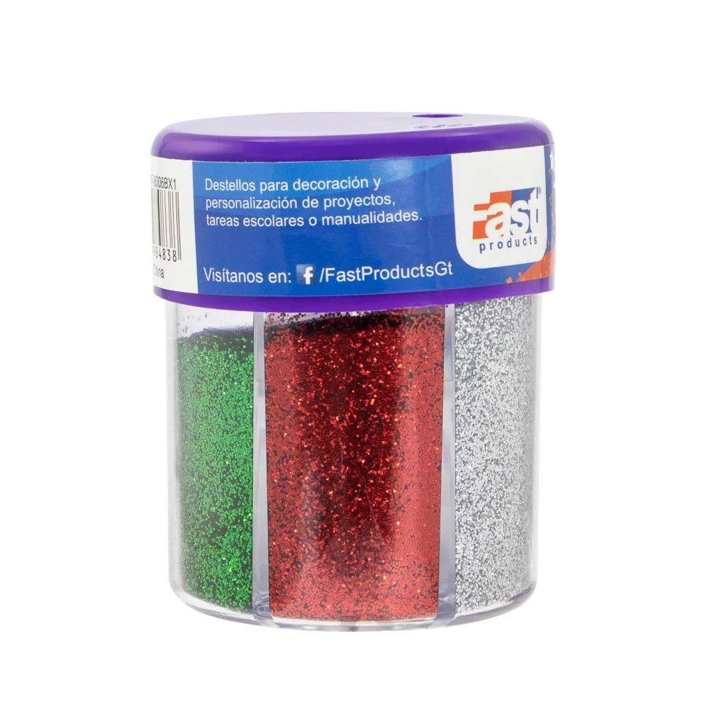 Diamantina metalica 6 colores 80g