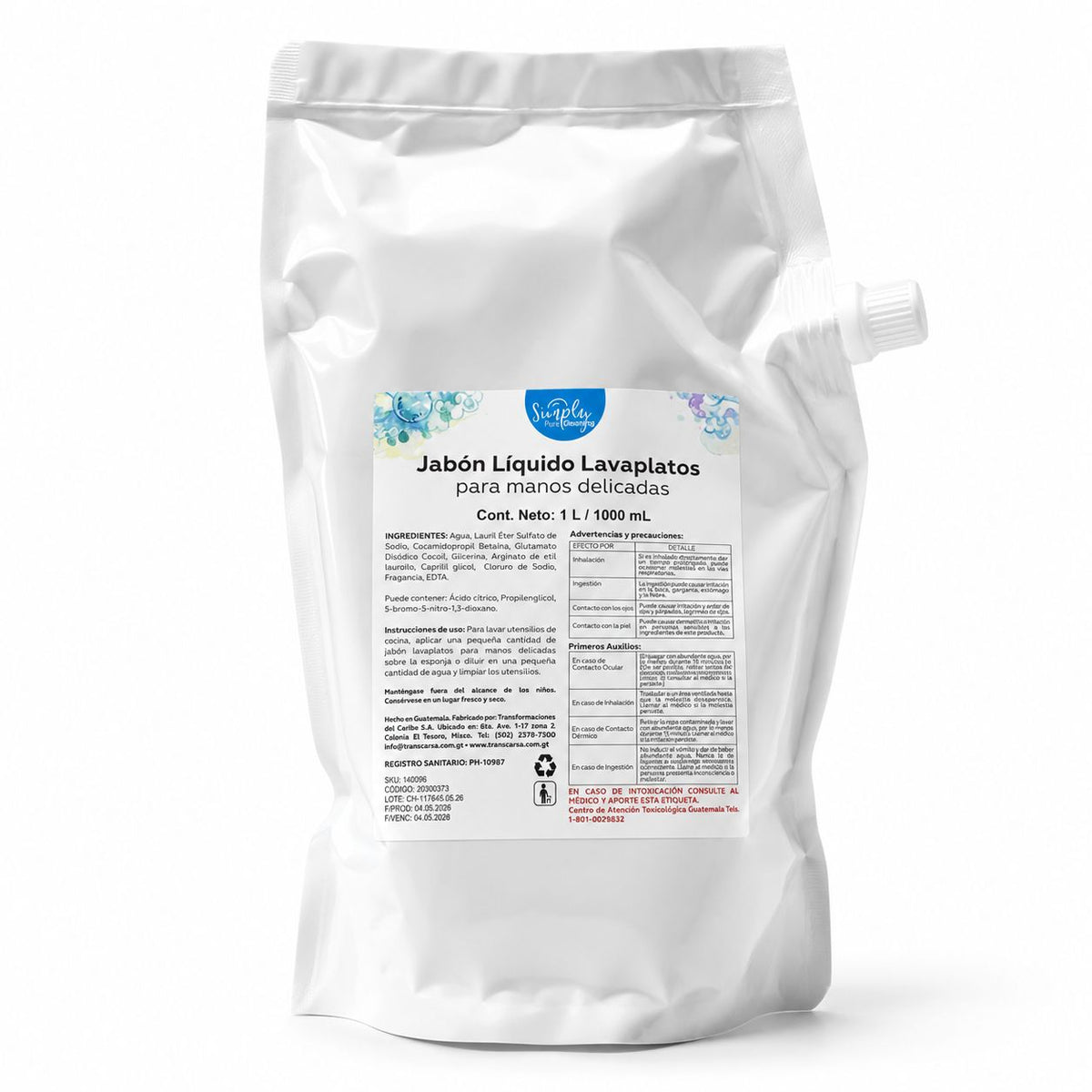 Jabon lavaplatos para manos delicadas 1000ml