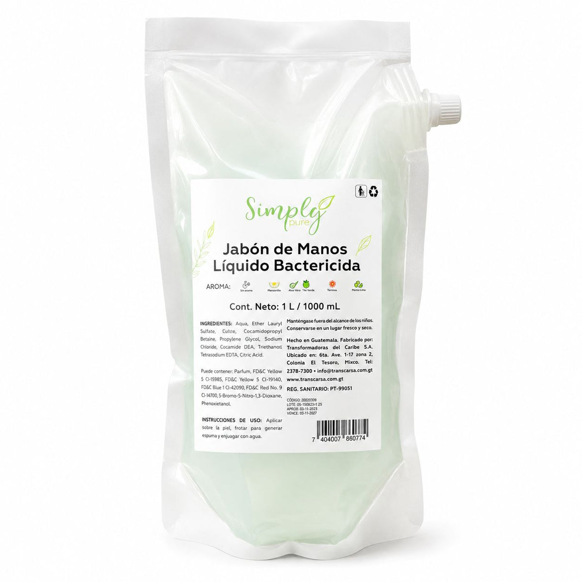 Jabon de manos liquido bactericida 1000ml