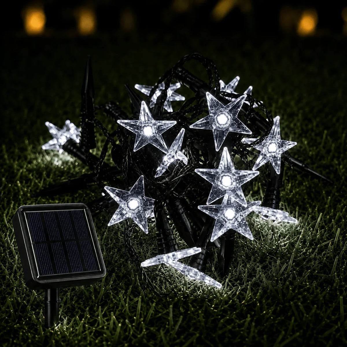 Luces LED solares estrellas 9 metros