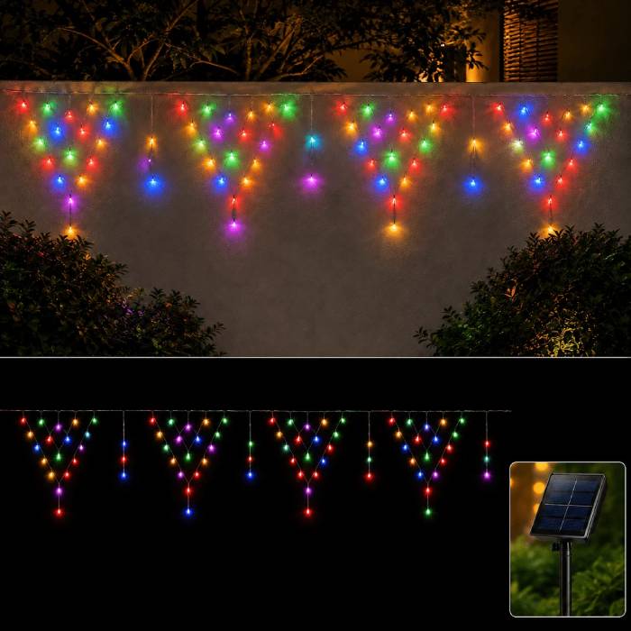 Luces LED solares cascada 5 metros