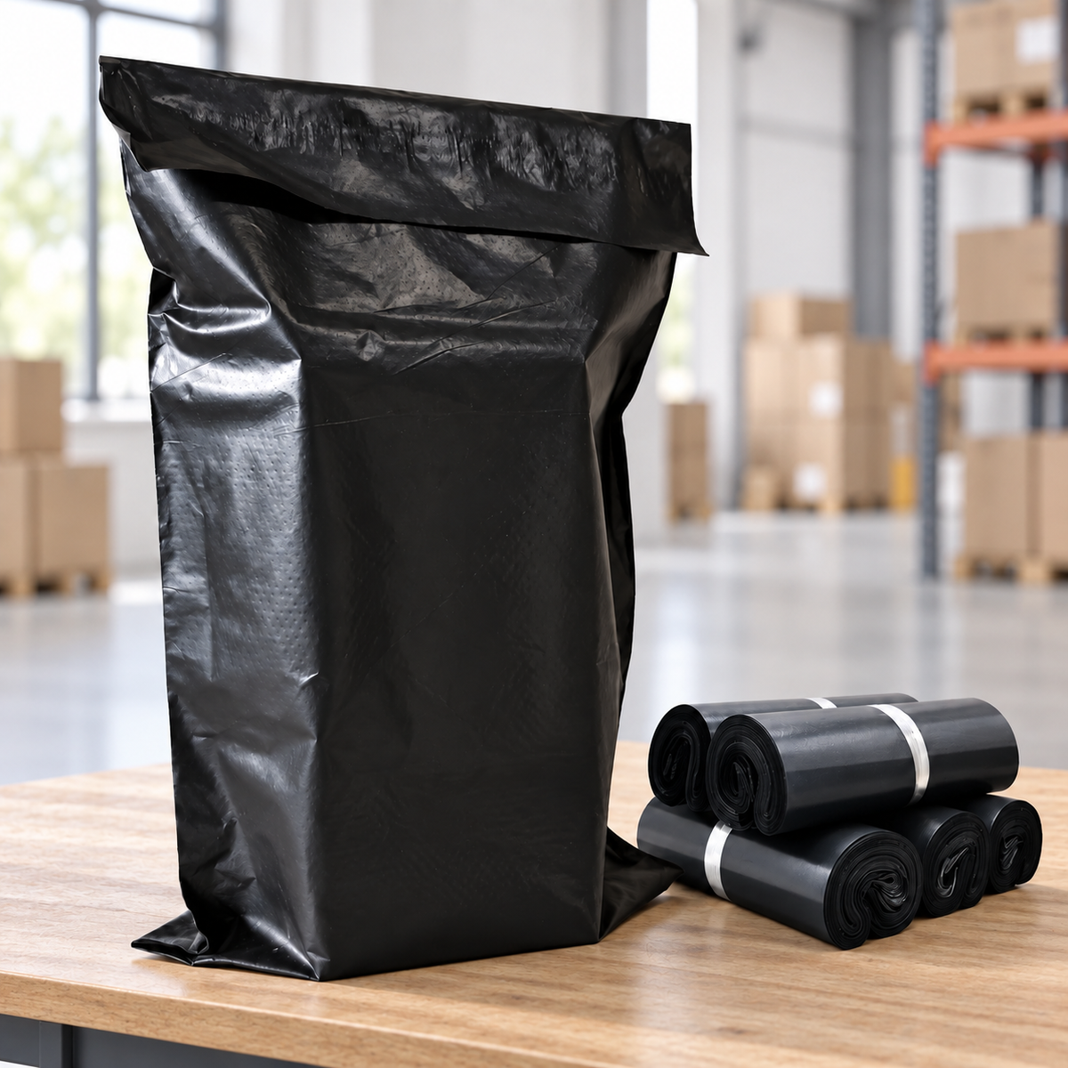 Bolsas negras con pegamento 100 unidades