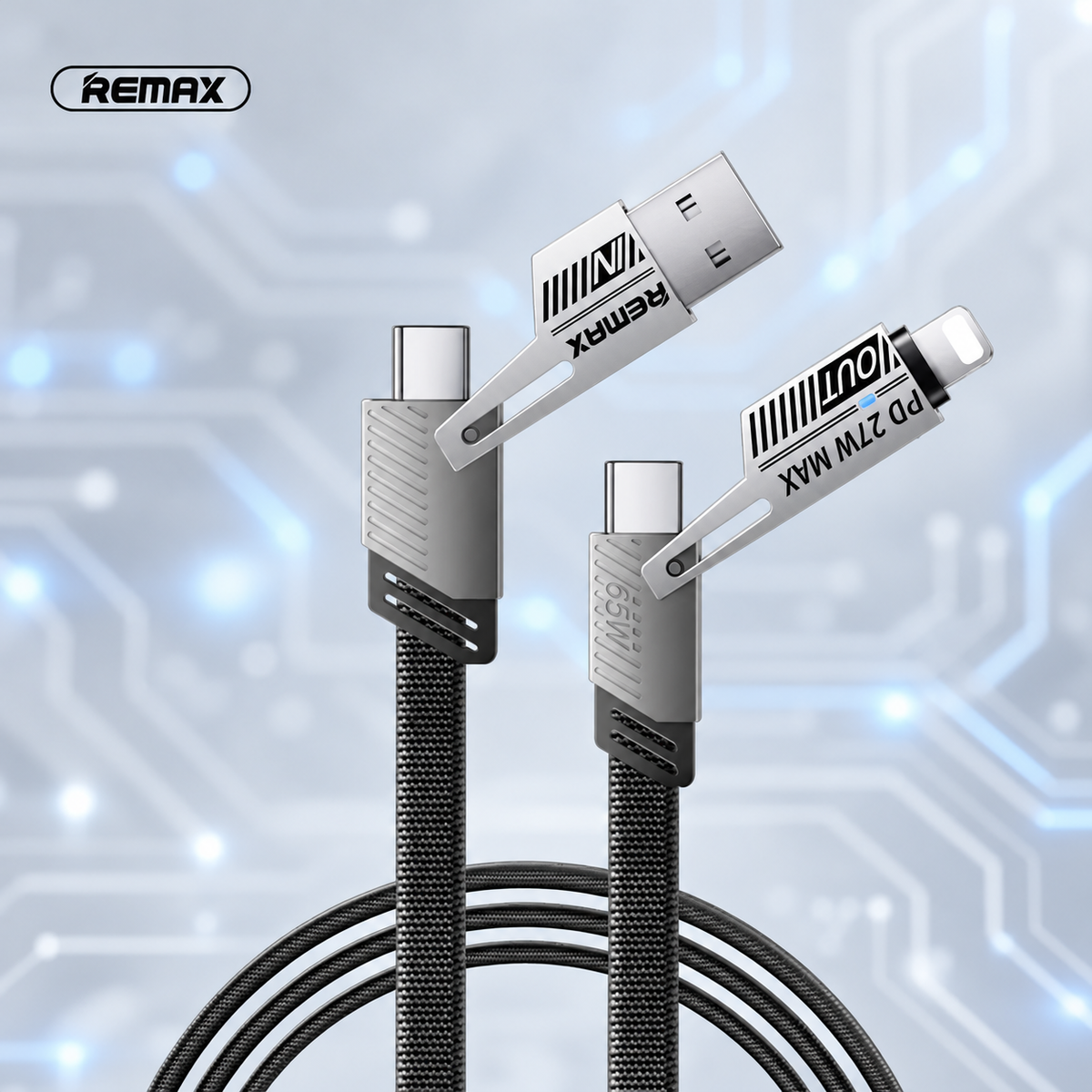 Cable de carga muy rapida 2 en 1 65W