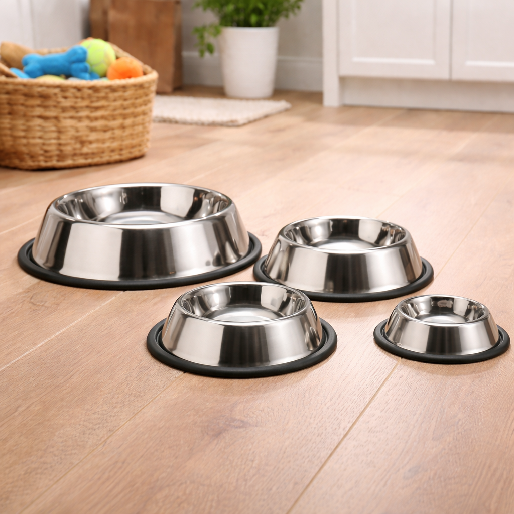 Plato de Acero Inoxidable Mascotas