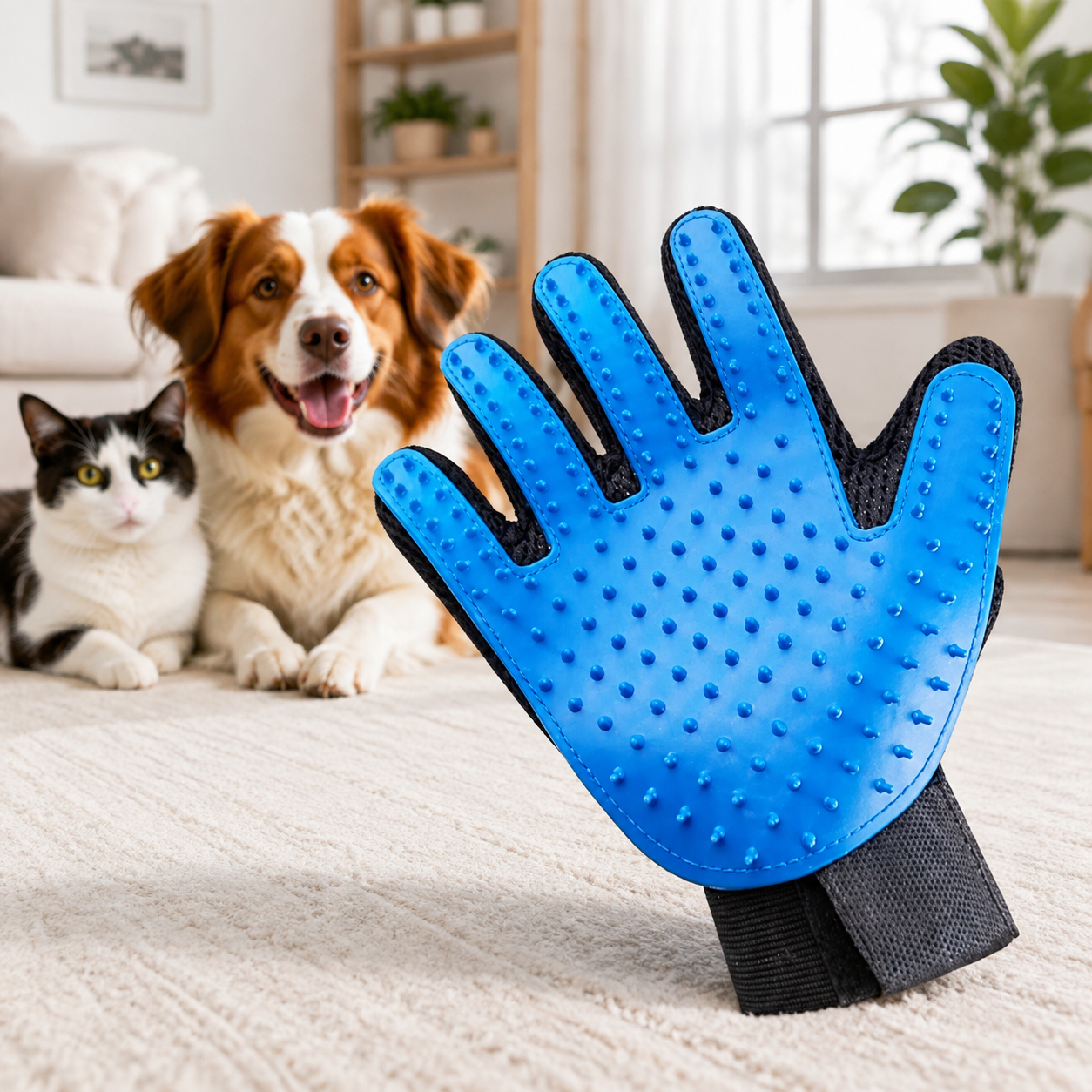 Guante con cepillo para mascota