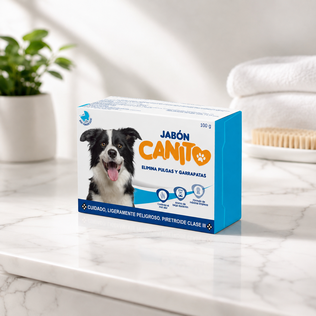 Jabon para pulgas y garrapatas 100grs