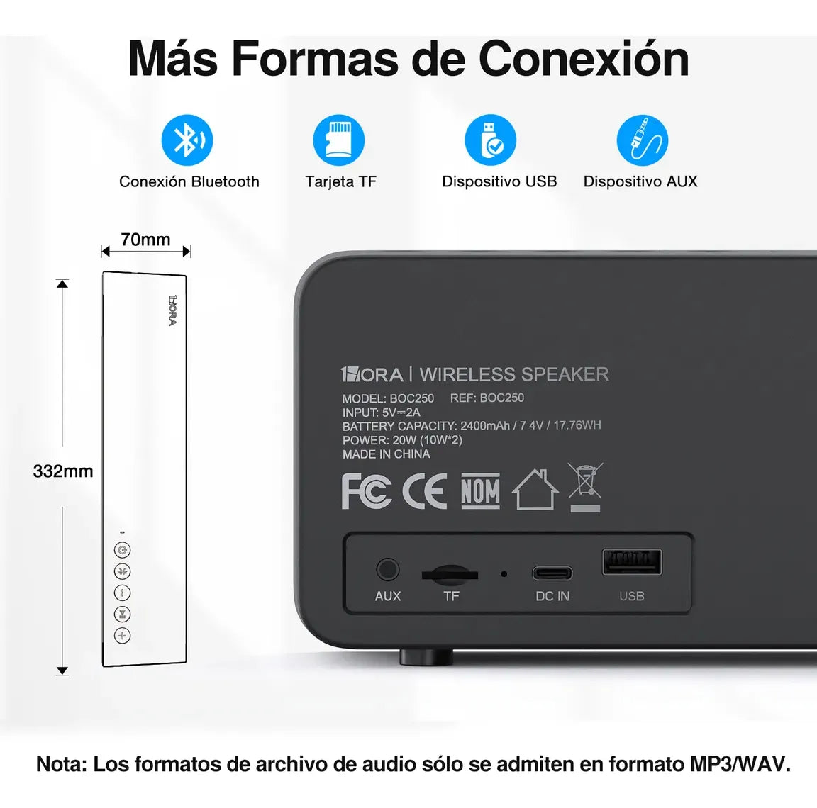 Barra de sonido bluetooth 20W