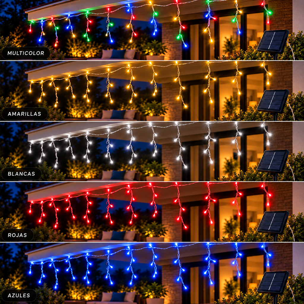 Luces LED de cascada de 5.5 metros