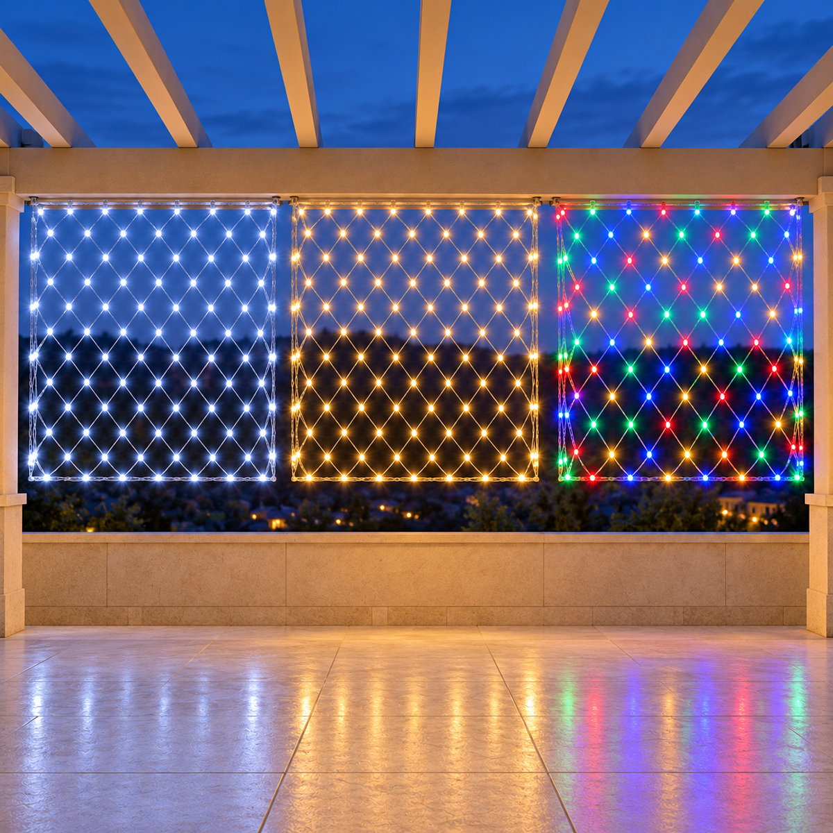 Luces LED de cortina 1.5x1.5 mts