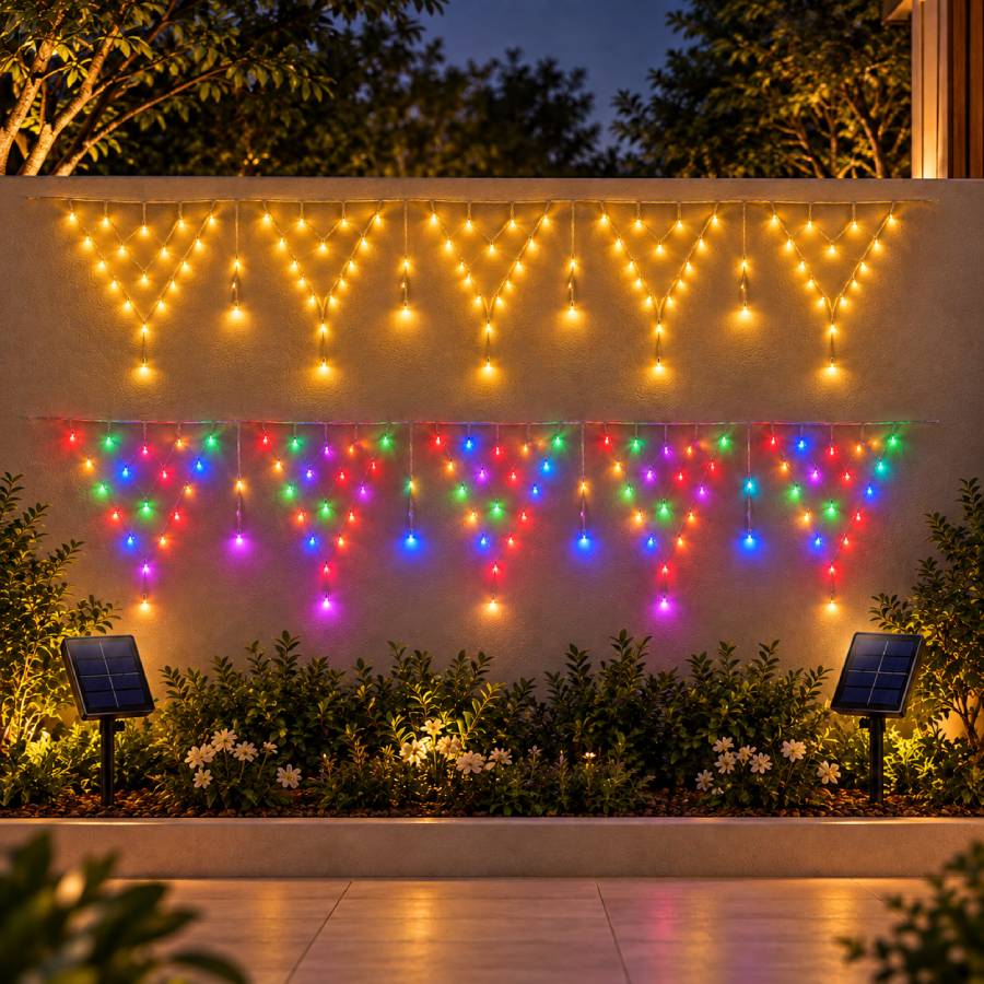 Luces LED solares cascada 5 metros