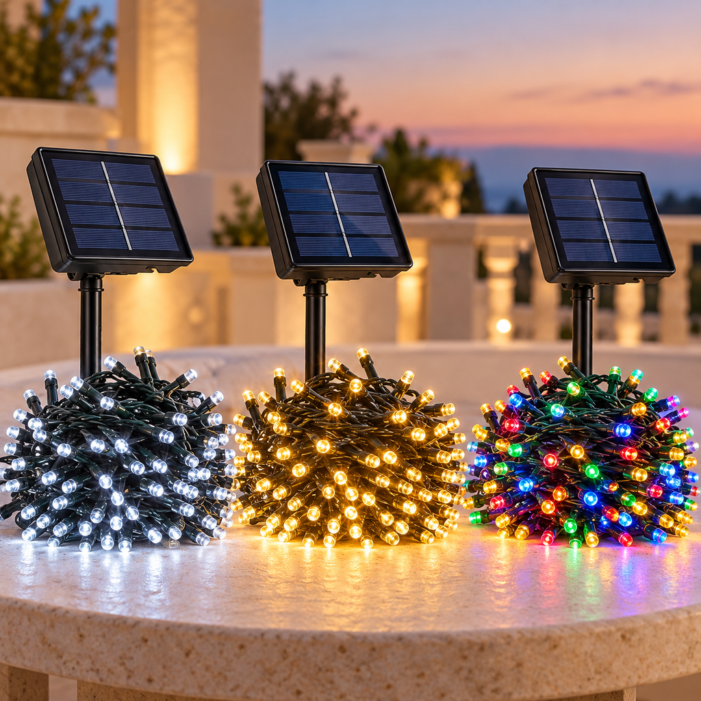Luces LED solares de 10 metros