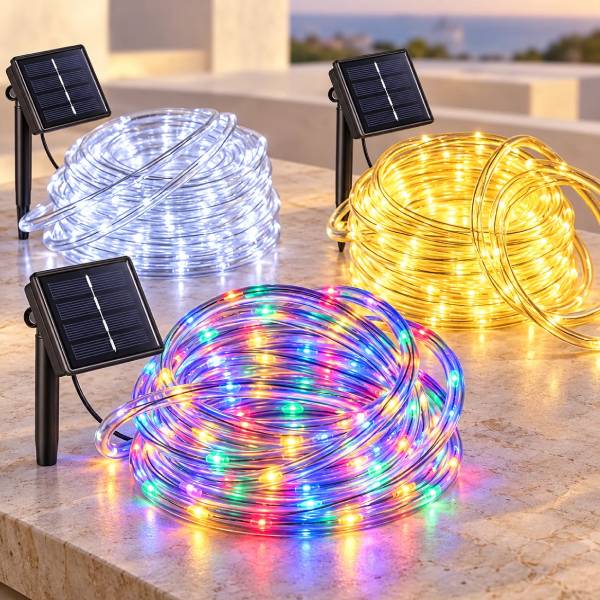 Luces LED solares manguera 10mts